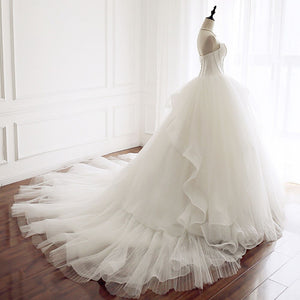 A-Line Silhouette Wedding Gown Off The Shoulder Bridal Dress