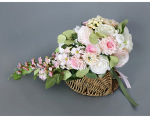Pink Roses WaterFall Wedding Flower Bouquets